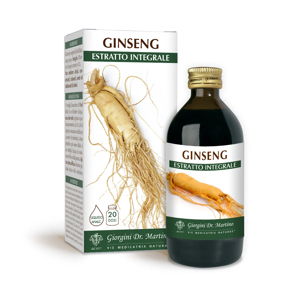 Dr Giorgini Ginseng Estratto integrale Liquido analcoolico 200ml