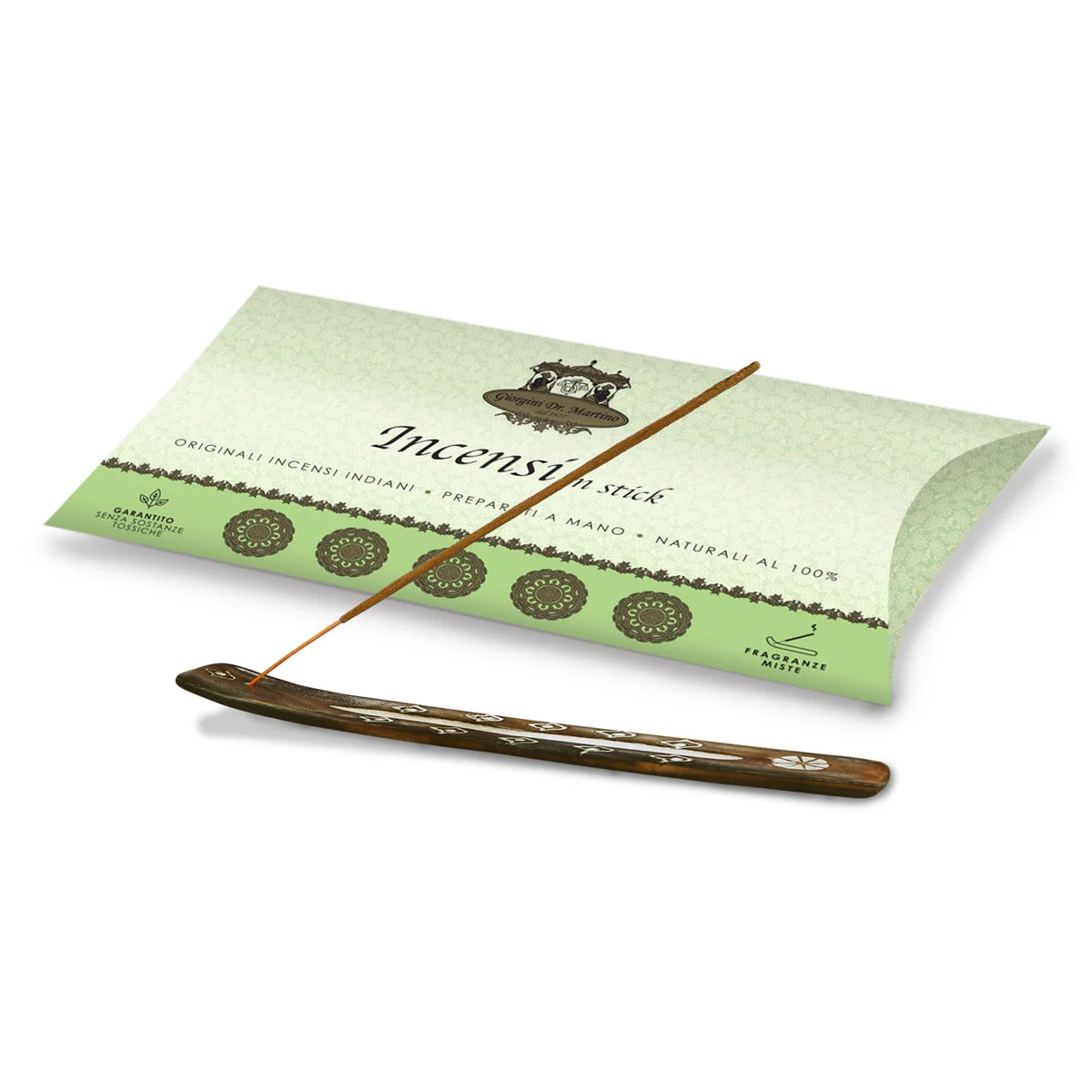 Dr Giorgini cofanetto 30 incensi (10ast x 3pz) + bruciatore a barchetta