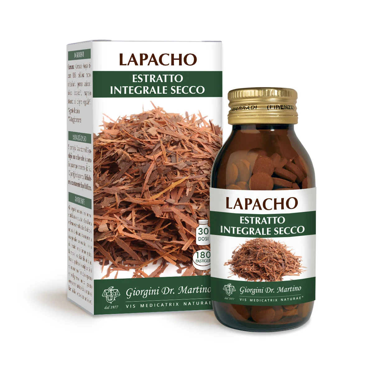 Dr Giorgini Lapacho Estratto integrale secco 180 pastiglie da 500 mg