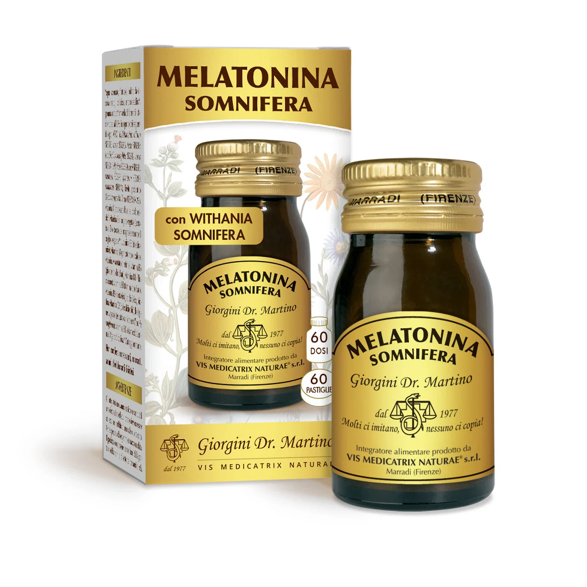 Dr Giorgini Melatonina Somnifera 60 pastiglie da 500 mg - 30 gr