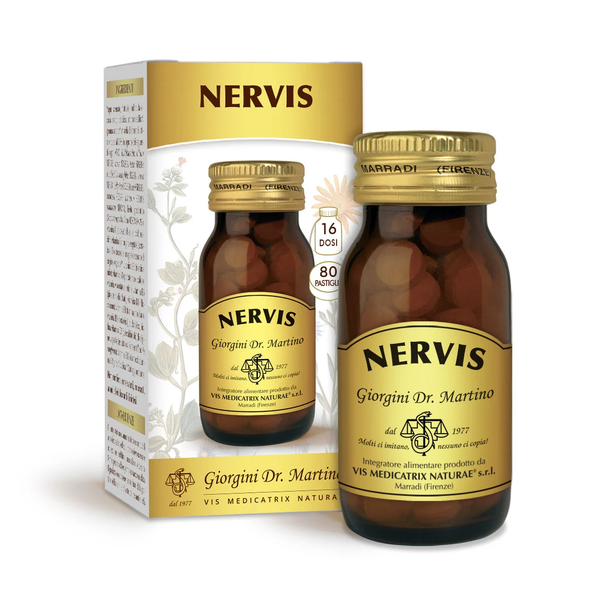 Dr Giorgini nervis 80 pastiglie da 500 mg - 40 gr