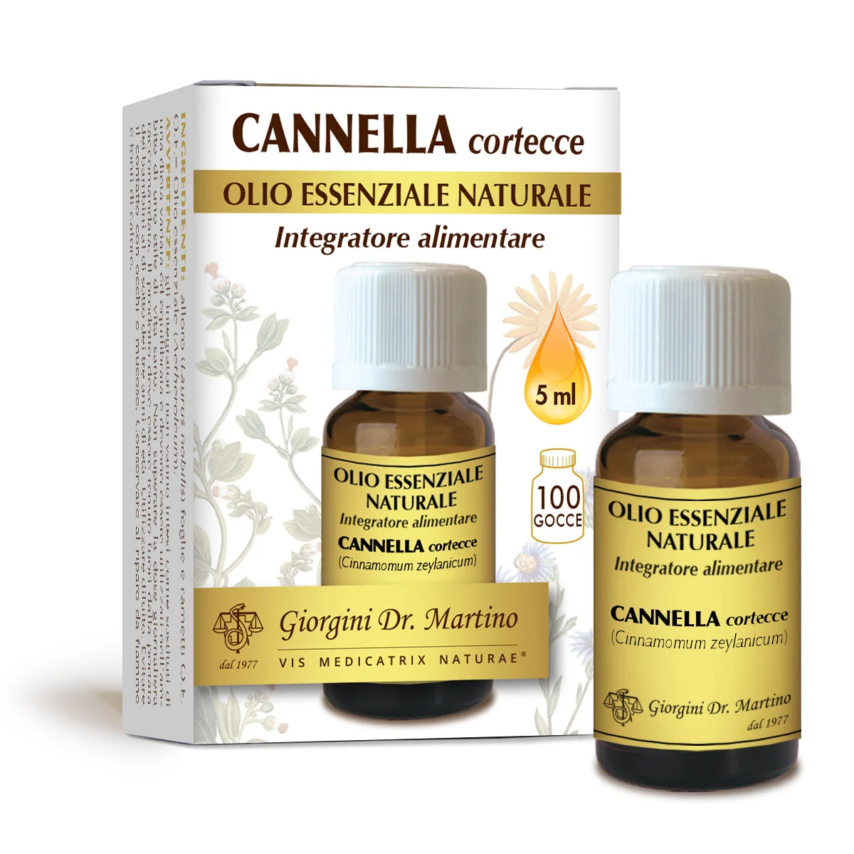 Dr Giorgini cannella cortecce olio essenziale naturale 5 ml