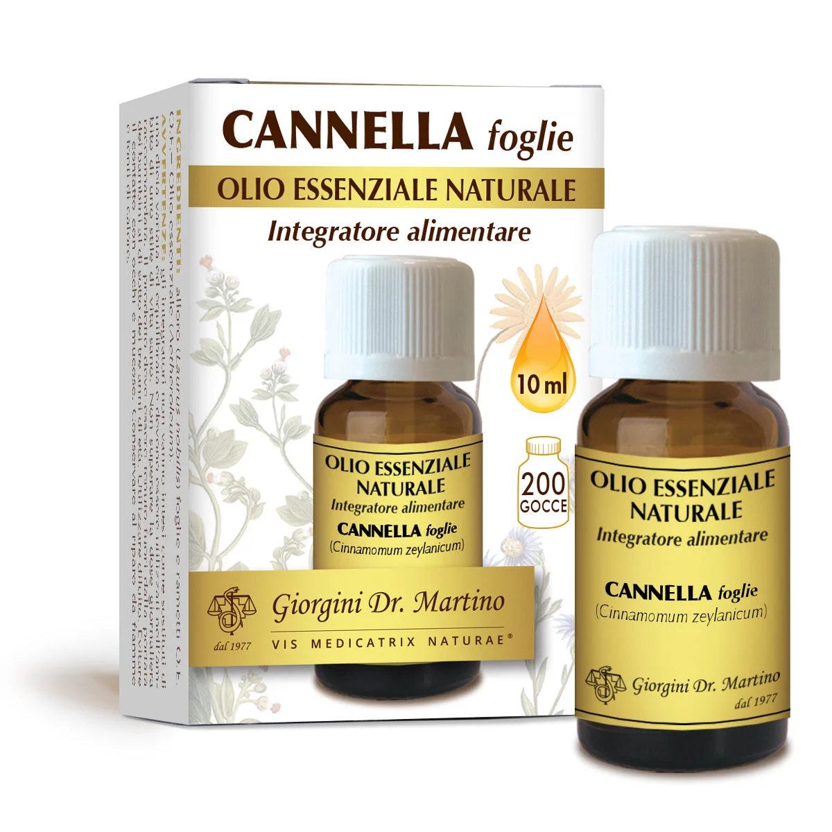Dr Giorgini cannella foglie olio essenziale naturale 10 ml