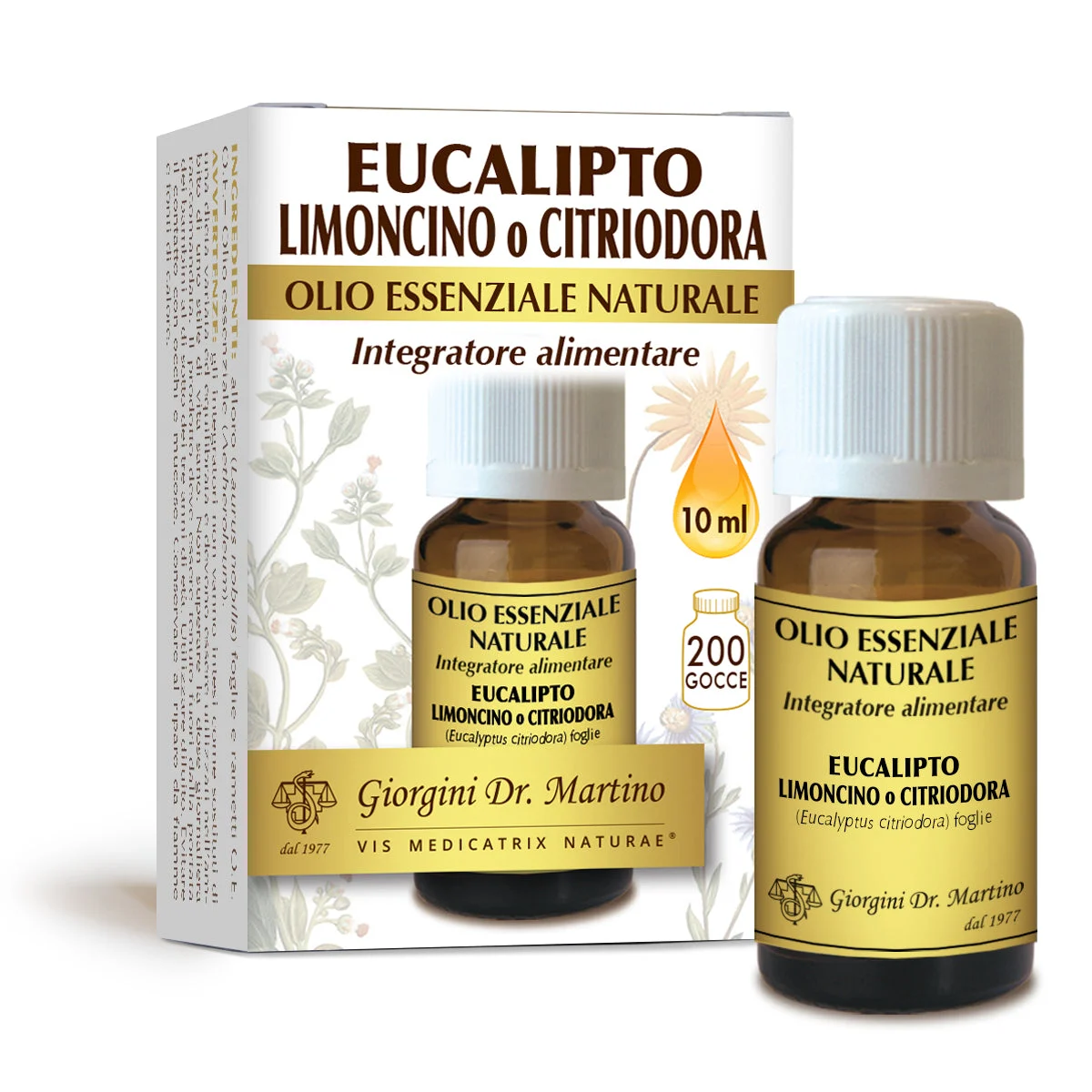 Dr Giorgini eucalipto limoncino citriodoraolio essenziale naturale 10ml