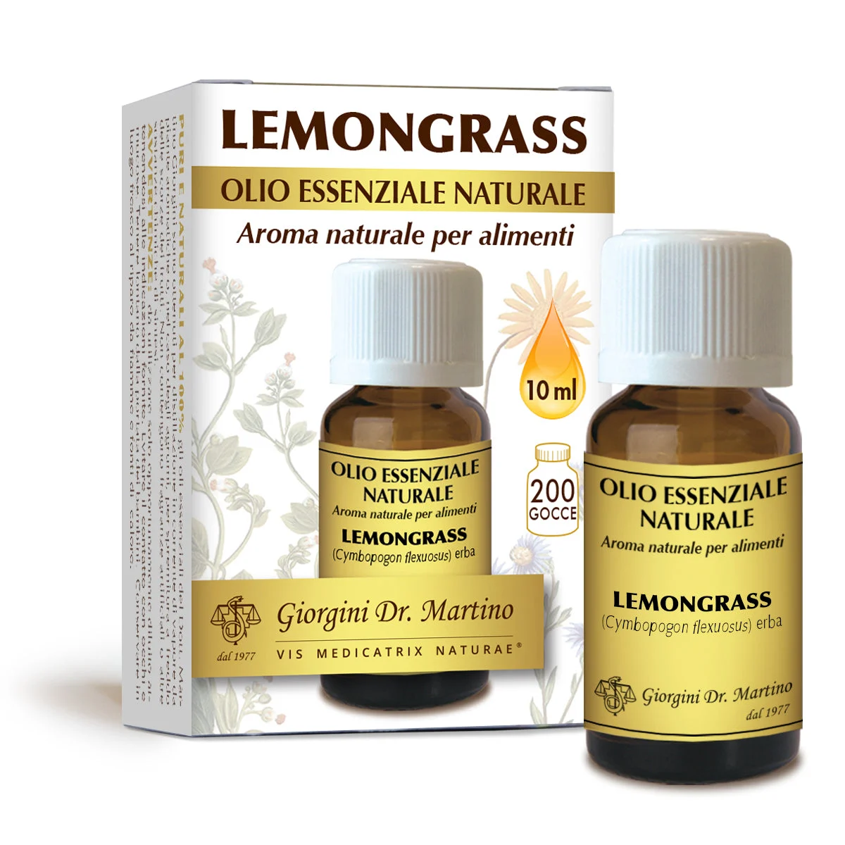 Dr Giorgini lemongrass olio essenziale naturale 10 ml