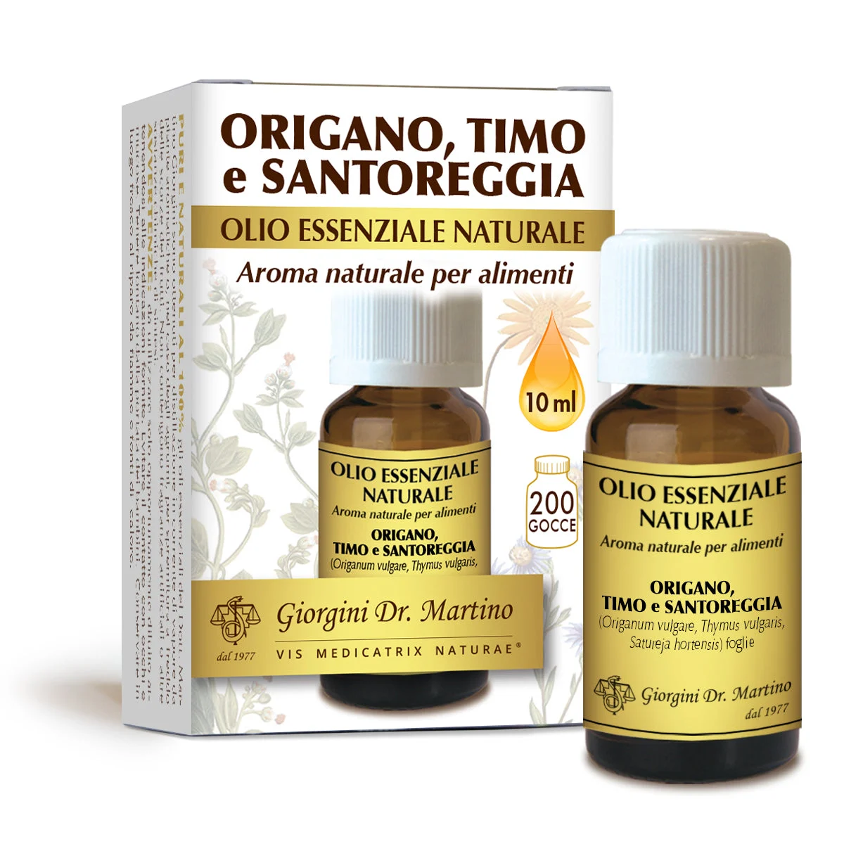 Dr Giorgini origano-timo-santoreggia olio essenziale naturale 10 ml
