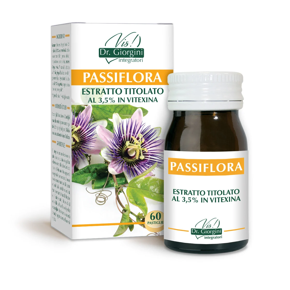 Dr Giorgini passiflora estratto titolato 60 pastiglie da 500 mg - 30 gr