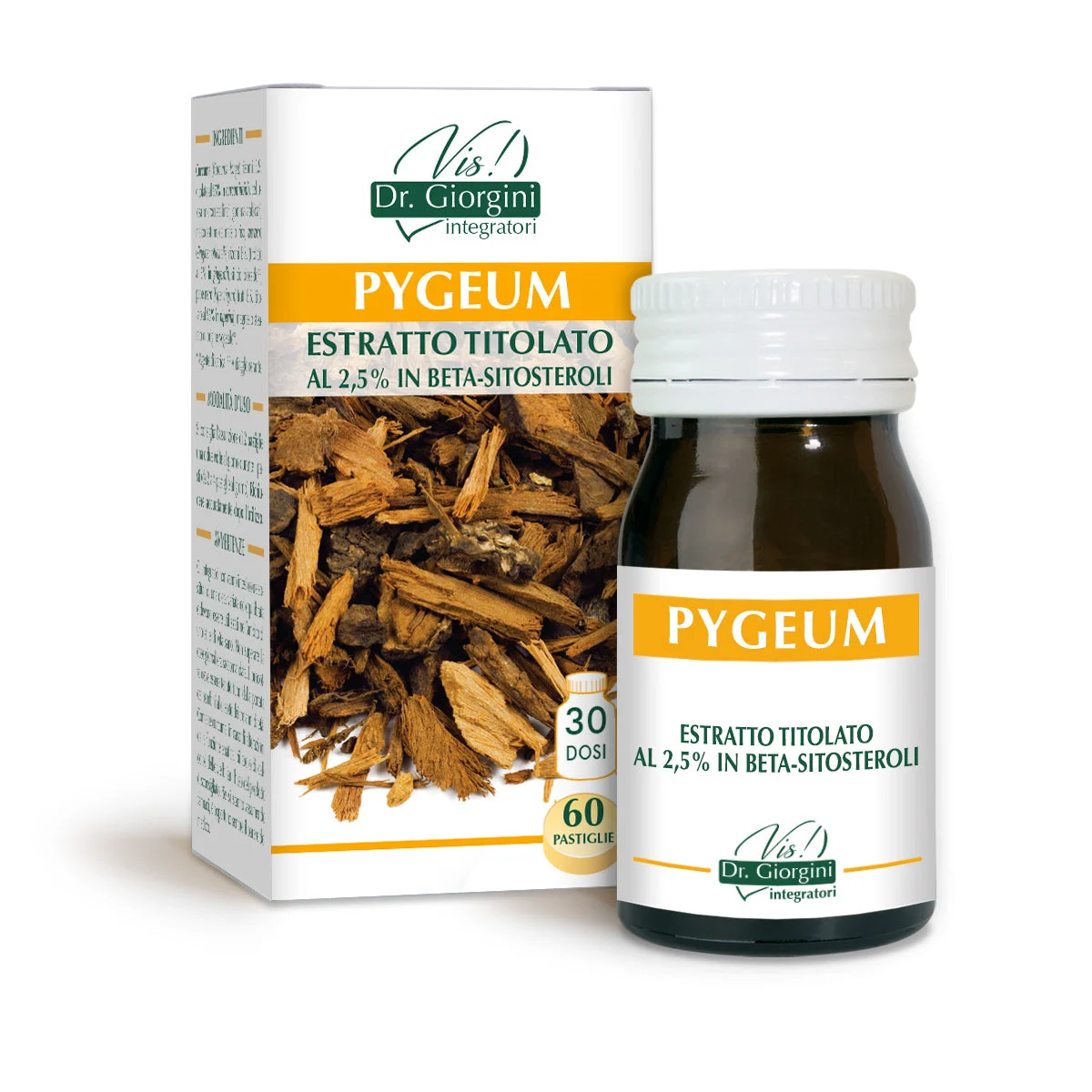 Dr Giorgini pygeum estratto titolato 60 pastiglie da 500 mg - 30 gr