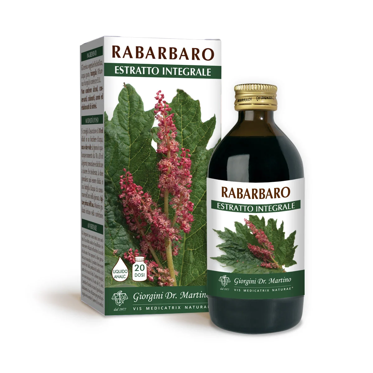Dr Giorgini Rabarbaro Estratto integrale Liquido analcoolico 200ml