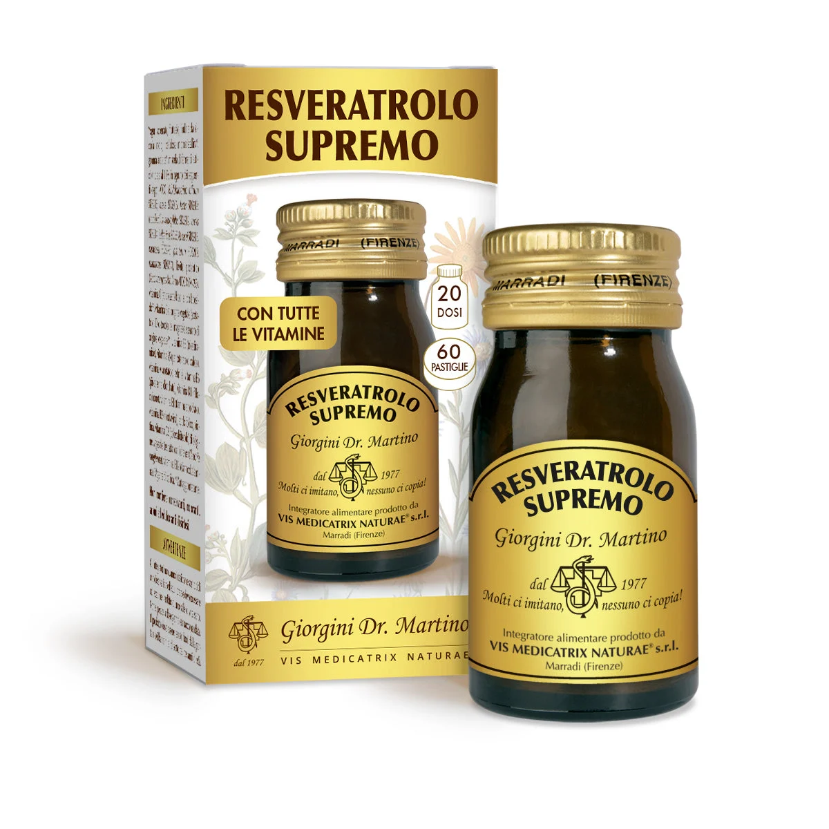 Dr Giorgini Resveratrolo Supremo 60 pastiglie da 500 mg - 30 gr
