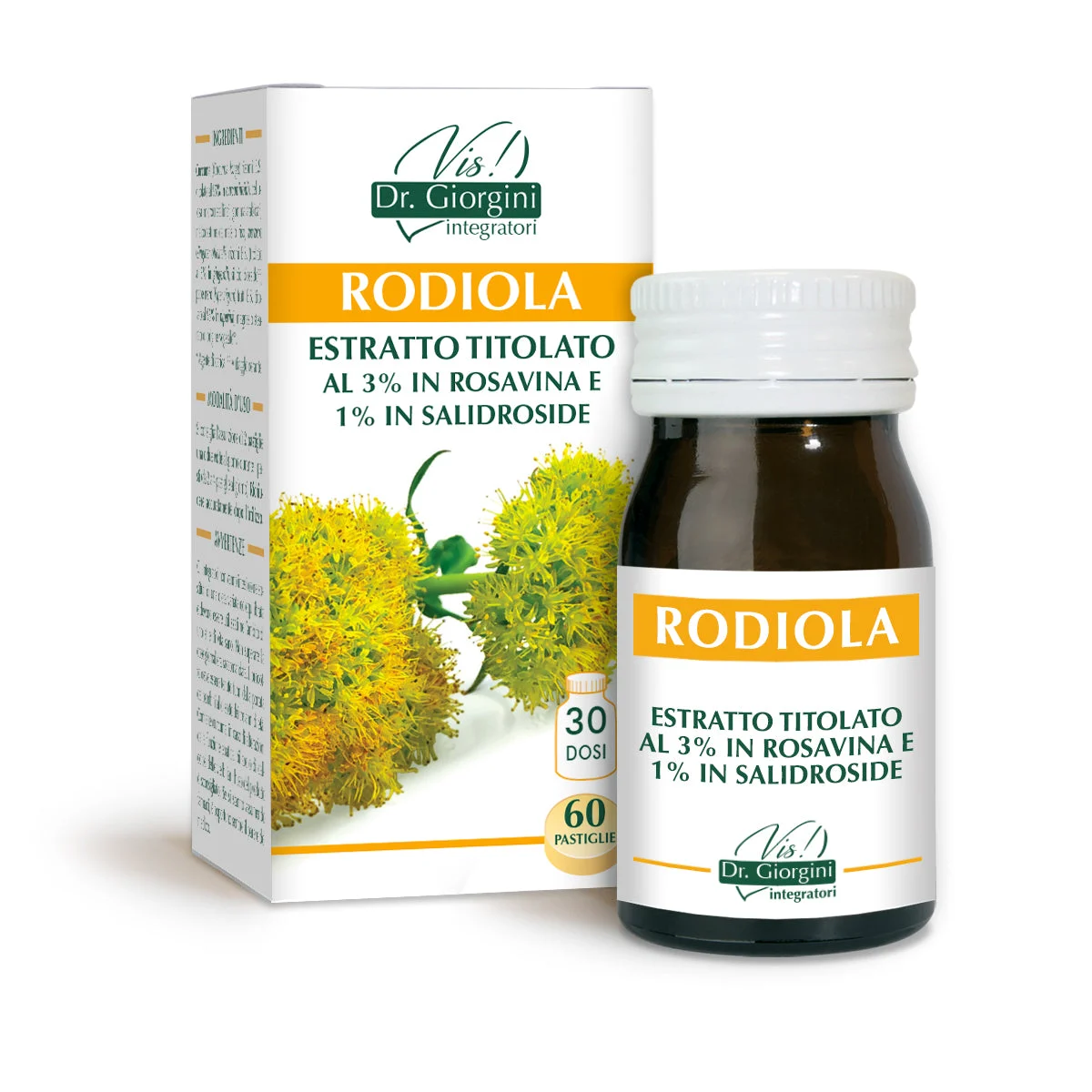 Dr Giorgini rodiola estratto titolato 60 pastiglie da 500 mg - 30 gr