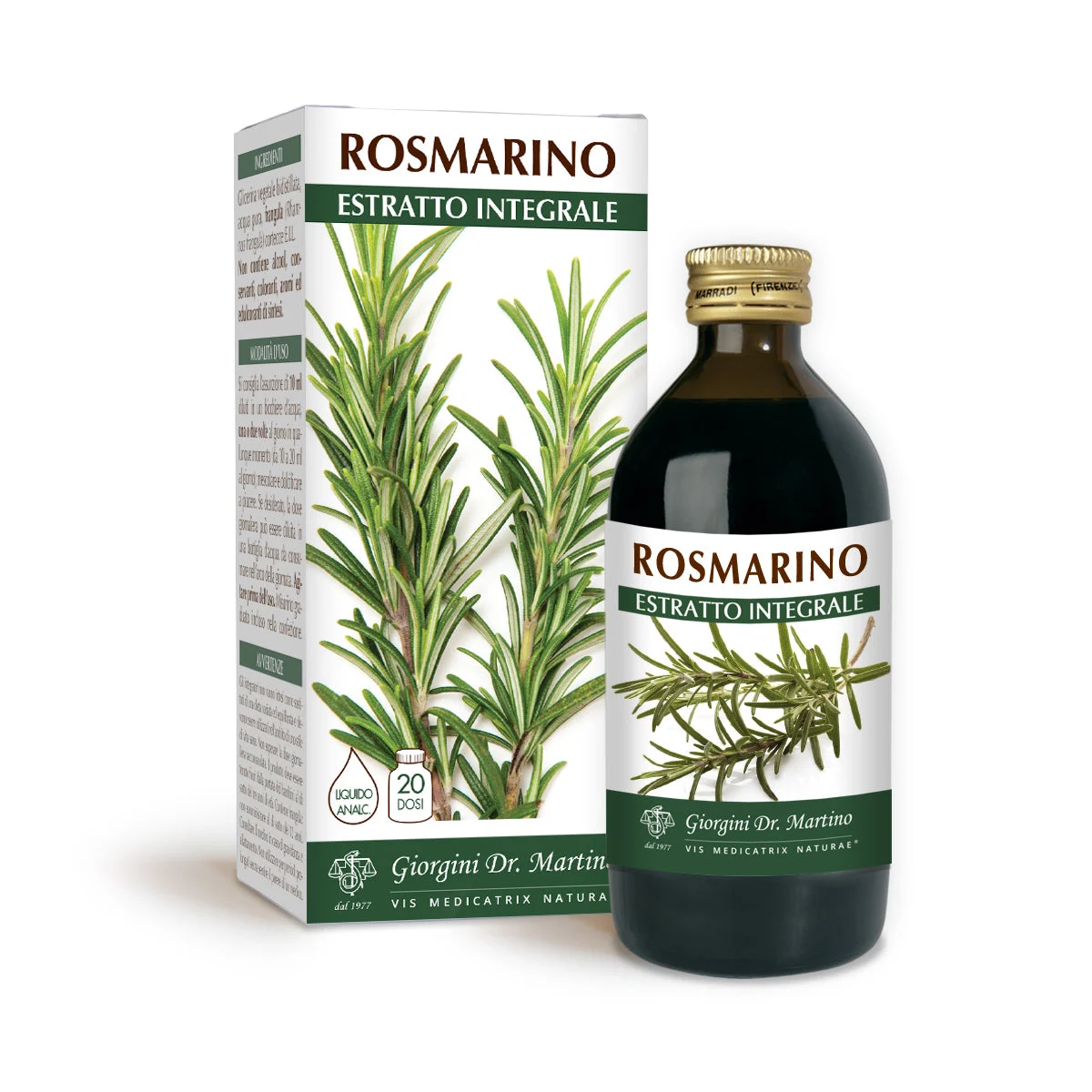 Dr Giorgini Rosmarino Estratto integrale Liquido analcoolico 200ml