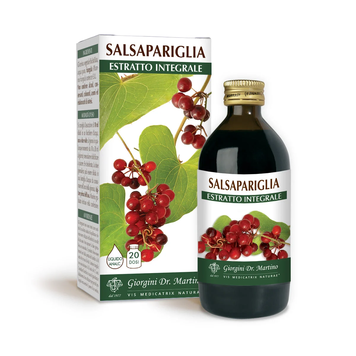 Dr Giorgini Salsapariglia Estratto integrale Liquido analcoolico 200 ml
