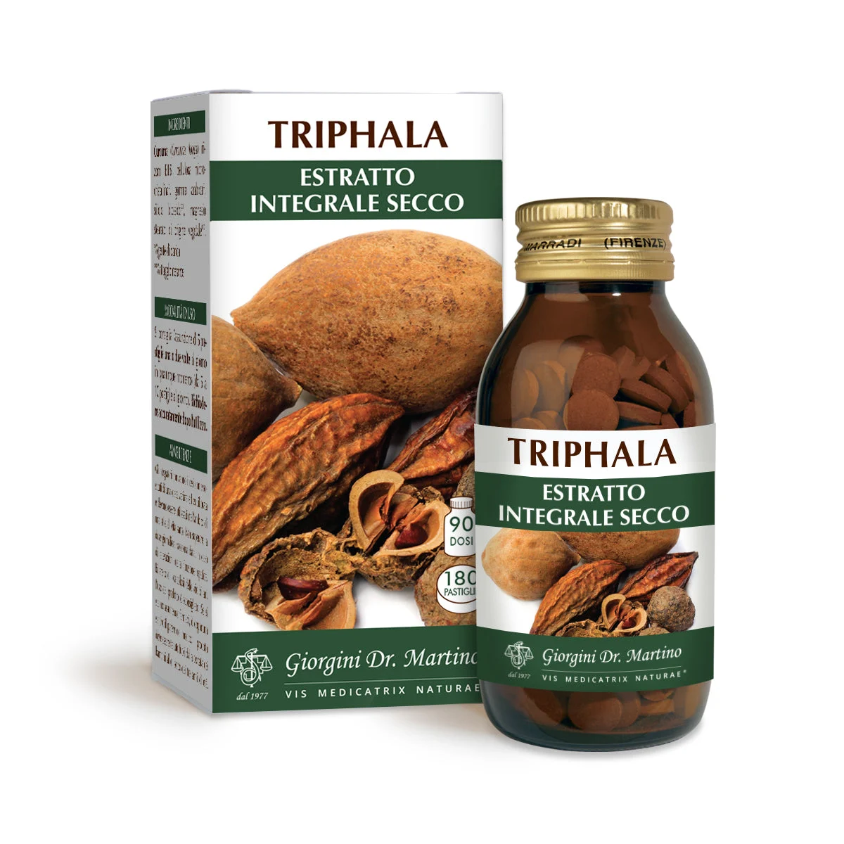 Dr Giorgini Triphala integrale secco 180 pastiglie da 500 mg