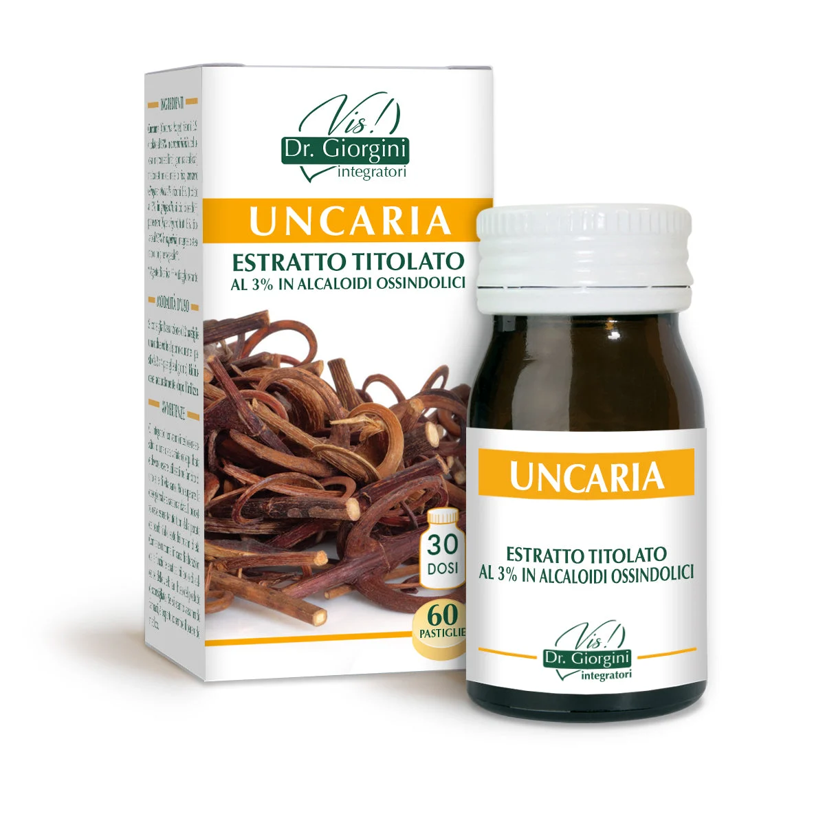 Dr Giorgini uncaria estratto titolato 60 pastiglie da 500 mg - 30 gr