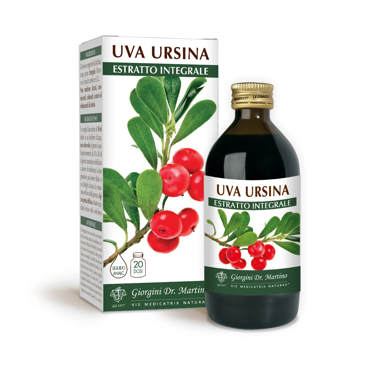 Dr Giorgini Uva Ursina Estratto integrale Liquido analcoolico 200ml