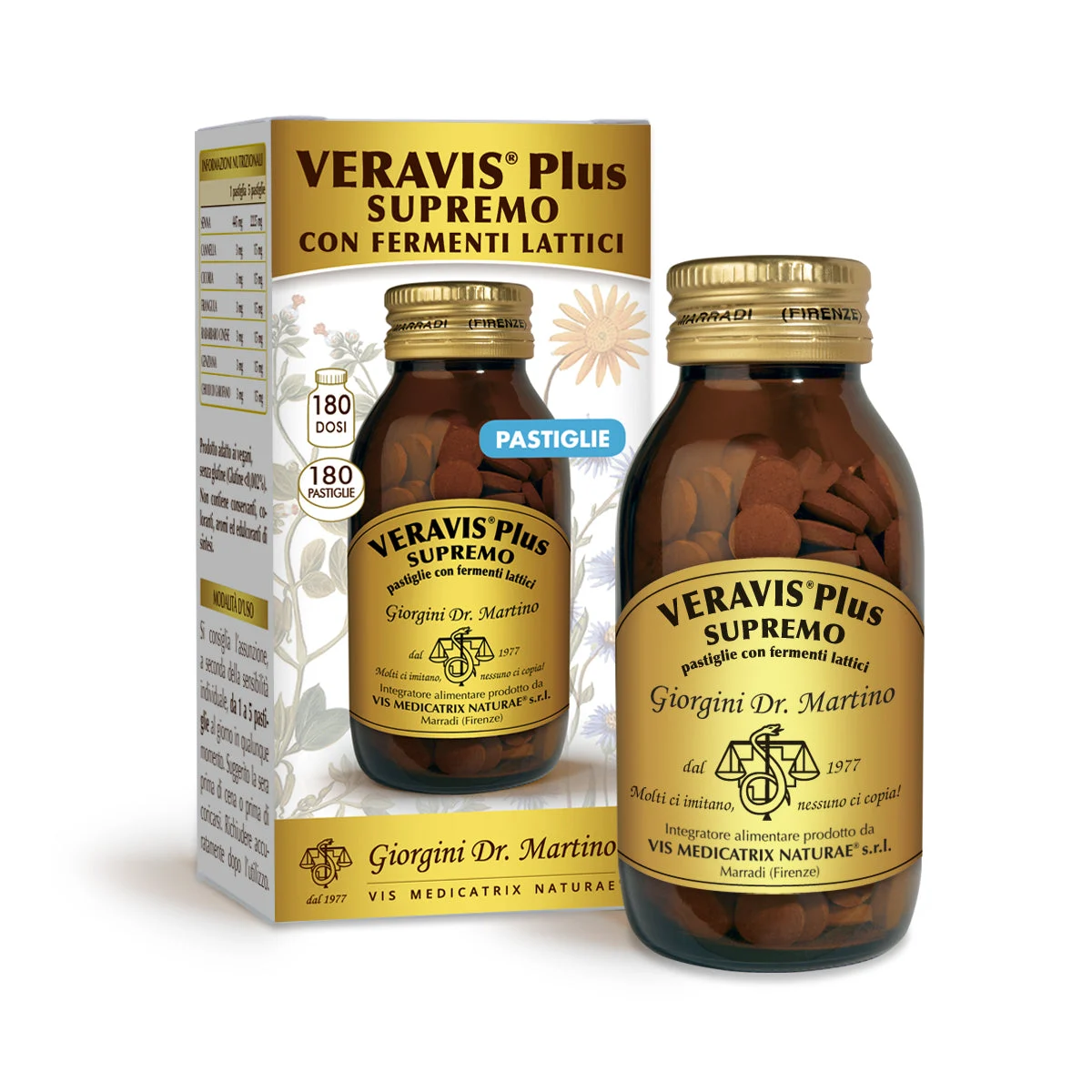 Dr Giorgini veravis plus supremo pastiglie con fermenti lattici 90 g - 180 pastiglie da 500 mg