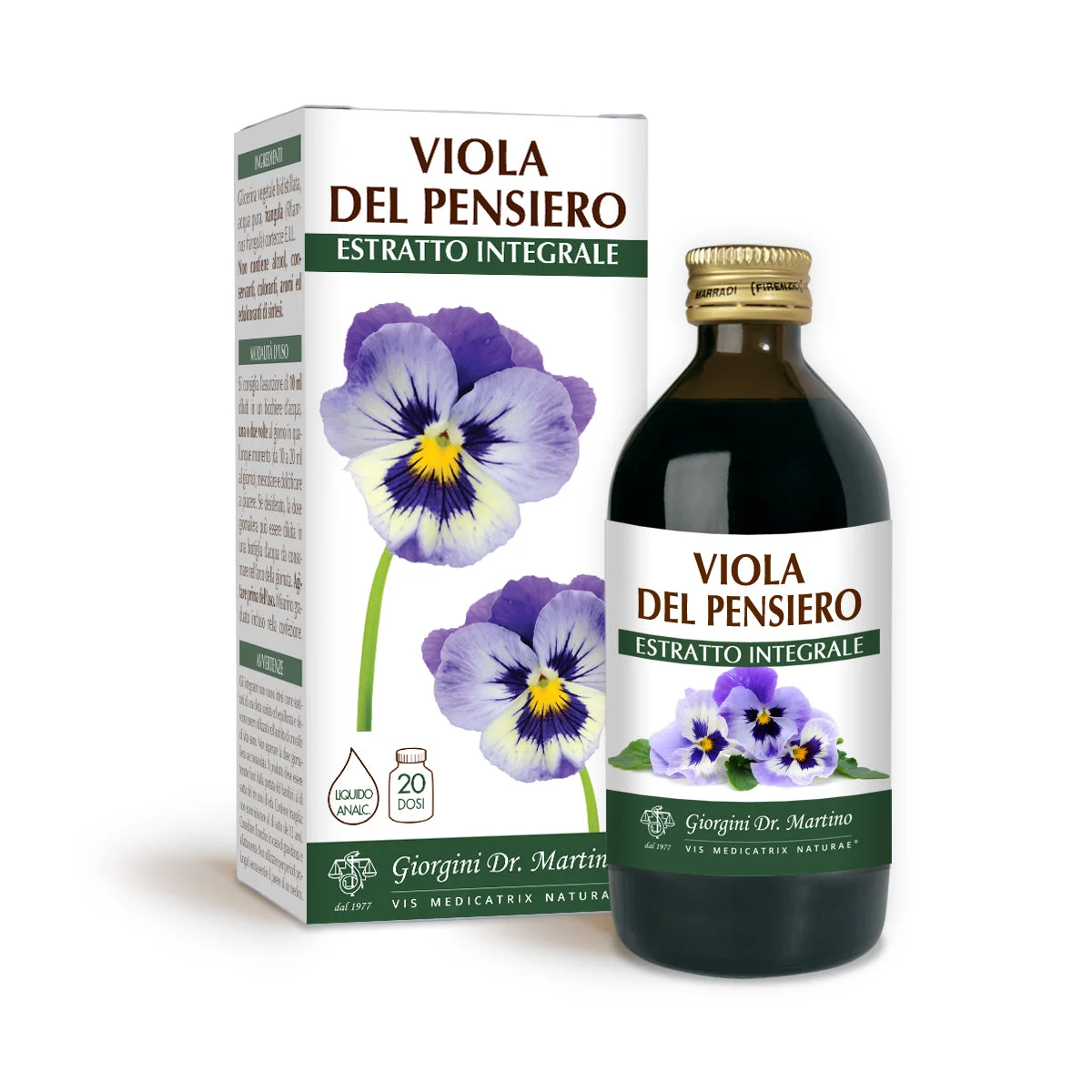 Dr Giorgini Viola del Pensiero Estratto integrale Liquido analcoolico 200ml
