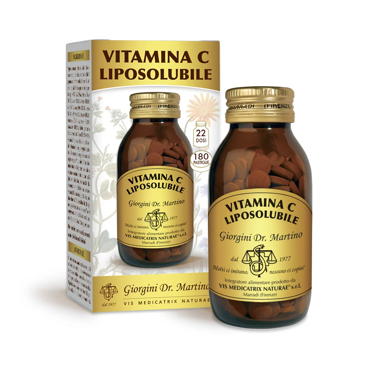Dr Giorgini Vitamina C Liposolubile 180 pastiglie da 500 mg - 90 gr