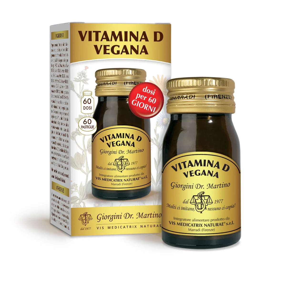 Dr Giorgini Vitamina D Vegena 60 Pastiglie da 500 mg - 60 gr