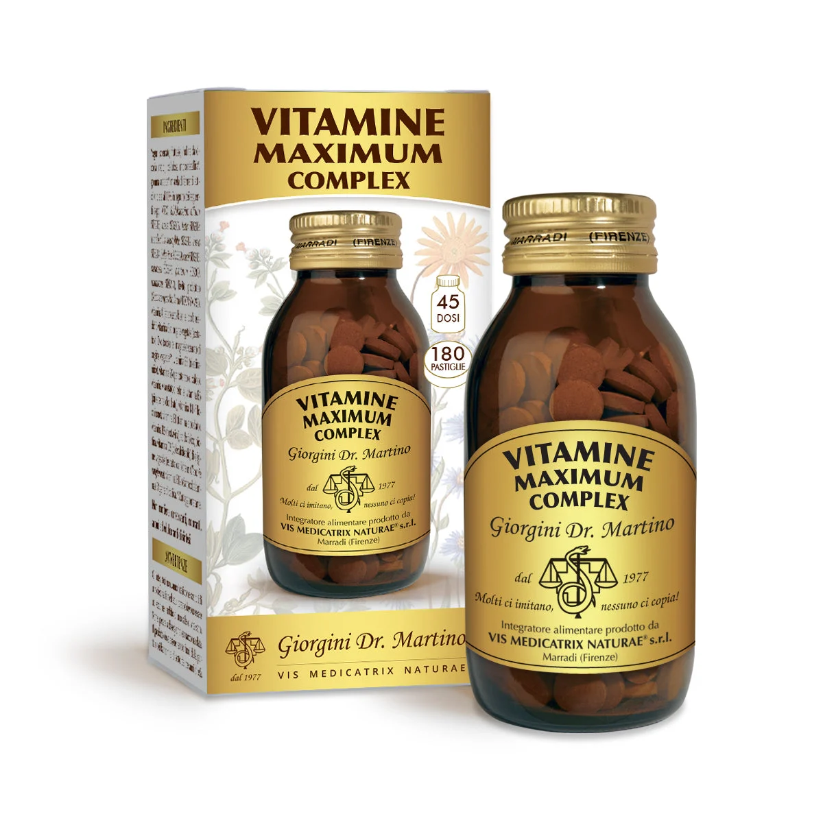 Dr Giorgini Vitamine Maximum Complex 90g - 180 pastiglie da 500mg