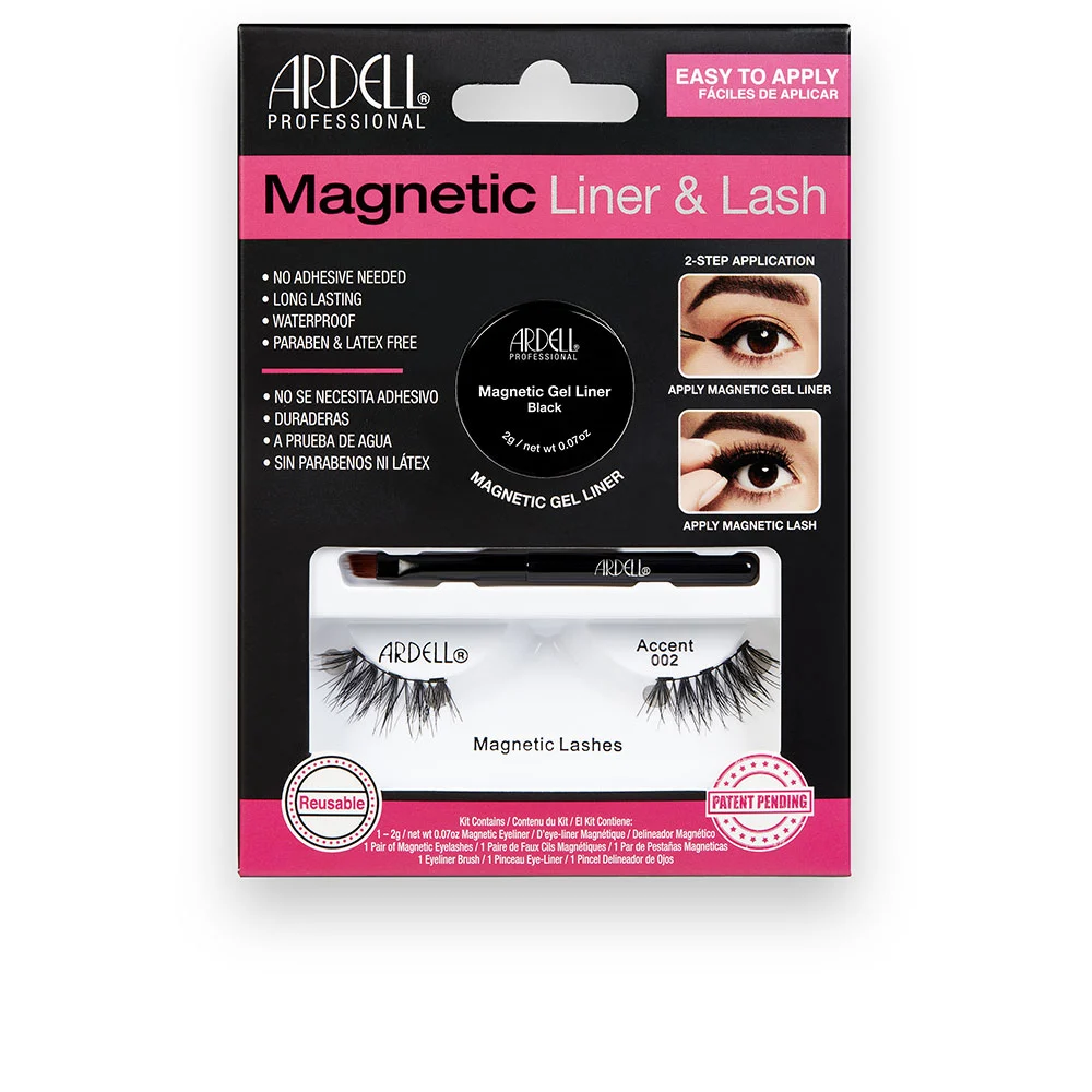 MAGNETIC LINER & LASH ACCENT ciglia #002 + fodera in gel