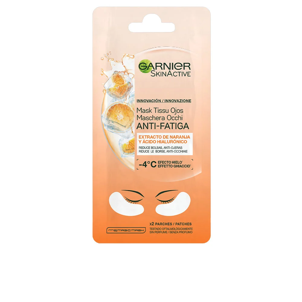 Maschera contorno occhi anti-fatica SKINACTIVE con estratto di arancia e acido ialuronico