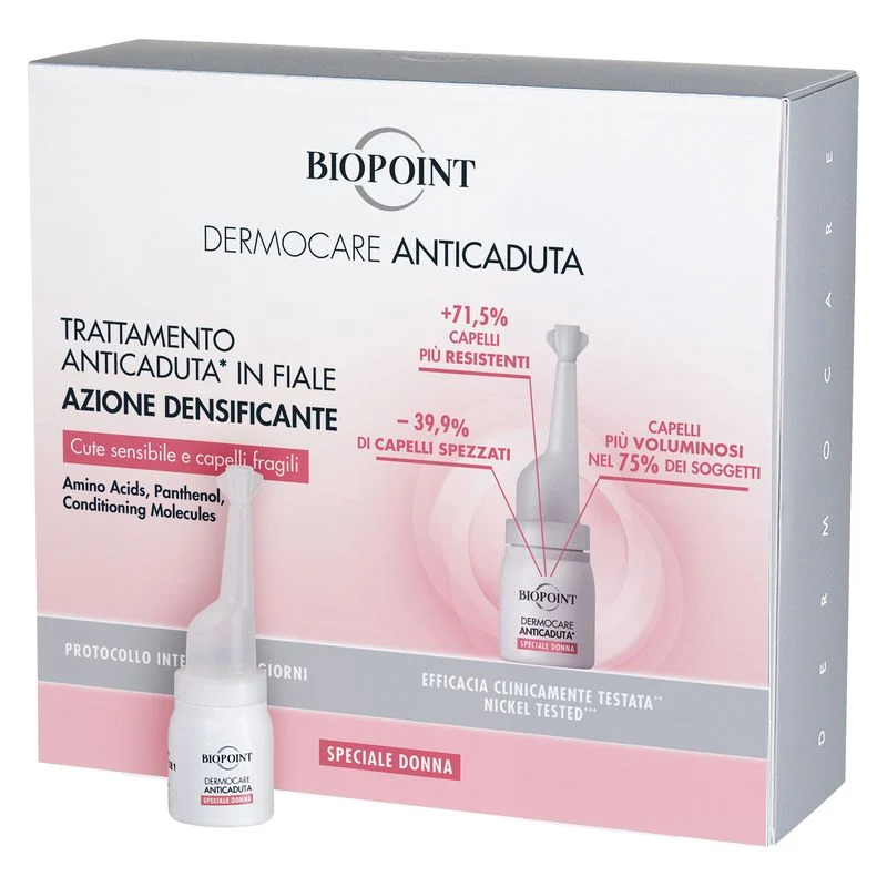 Biopoint Dermocare Trattamento Anticaduta Azione Ridensificante Speciale Donna 20 Fiale Da 6 Ml