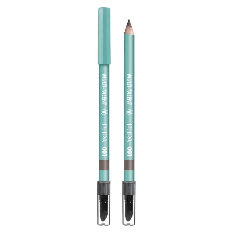 Pupa Matita Eyeliner Multi-Talent + Matita + Ombretto + Sopracciglia - Matita Eyeliner 4 In 1, Kajal, Ombretto E Sopracciglia 001 - Soft Brown (1,08 G)
