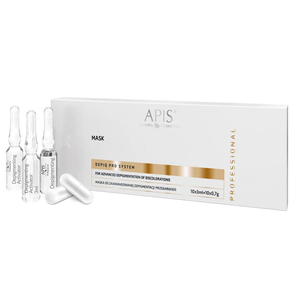 Apis Sistema Depiq Pro Maschera Per Depigmentazione Avanzata Da Iperpigmentazione, 10X3Ml + 10X0,7G