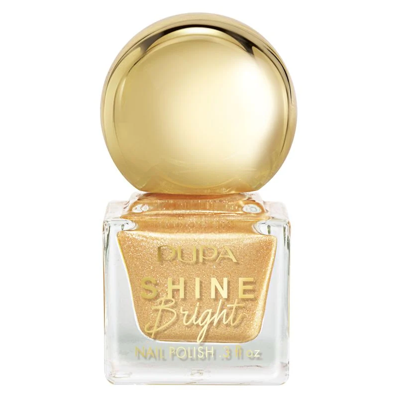 Pupa Shine Bright Smalto Scintillante Effetto 3D 001 - Golden Sand (9 Ml)