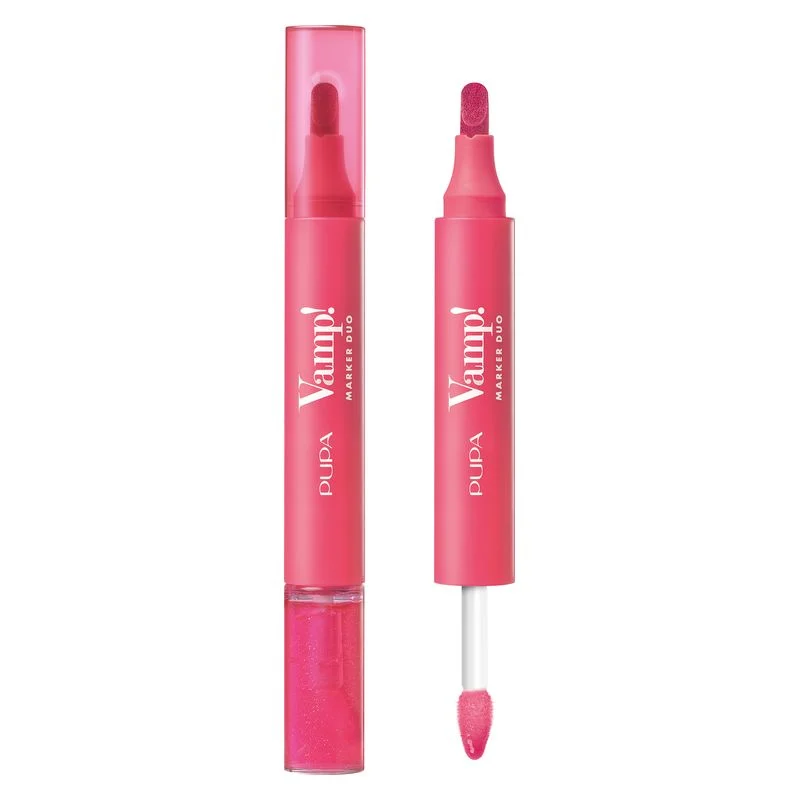 Pupa Vamp! Marker Duo - Pennarello labbra e lucidalabbra oleoso 006 - Dragon Fruit 4 ml
