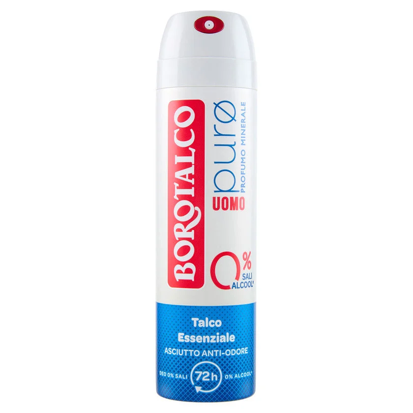Borotalco Borotalco Purø Uomo Profumo Di Minerale - Deo 0% Sali - 0% Alcol 150 ml