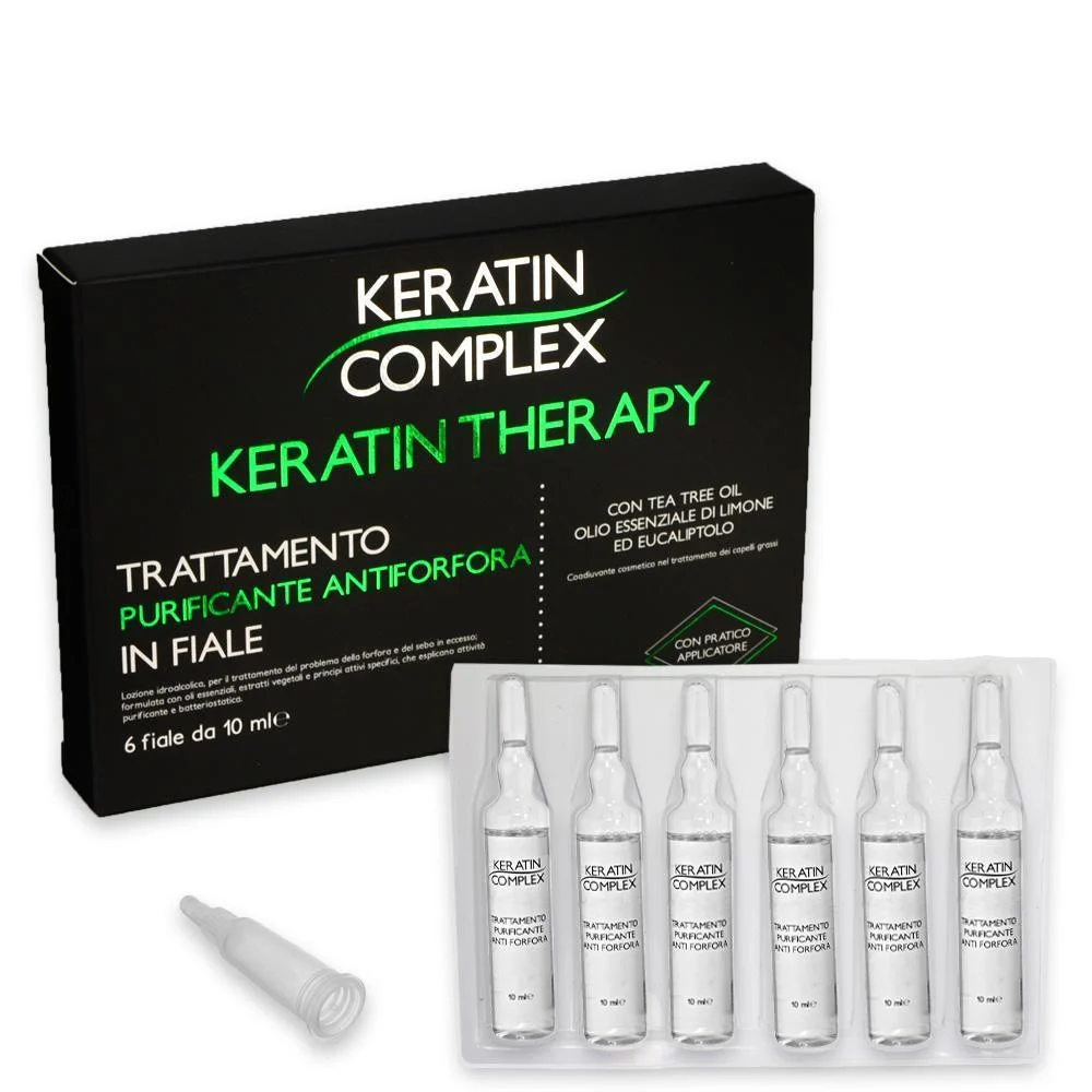 Keratin complex trattamento purificante antiforfora 6 fiale da 10 ml