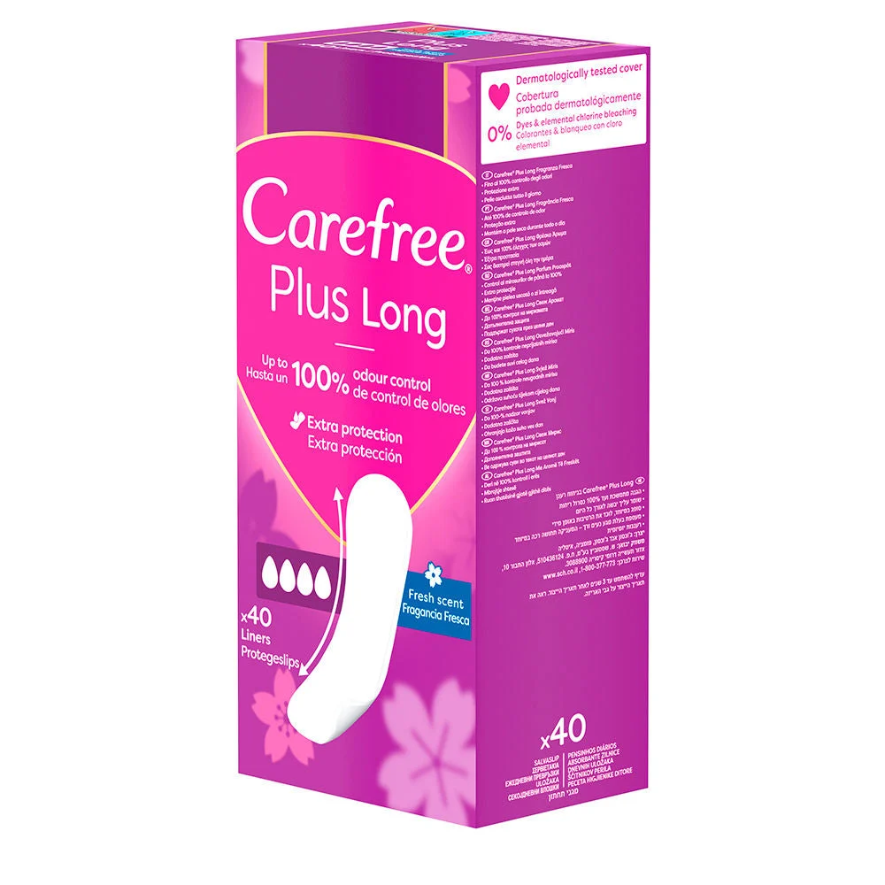 Carefree Plus Protettore Lungo fragranza Fresca 40 Unità