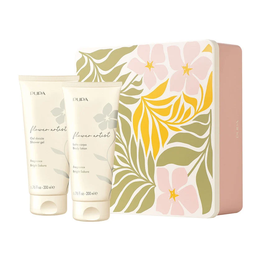 Pupa Flower Artist Kit Latte Doccia 200 Ml + Latte Corpo 200 Ml Bright Sakura 1 unità