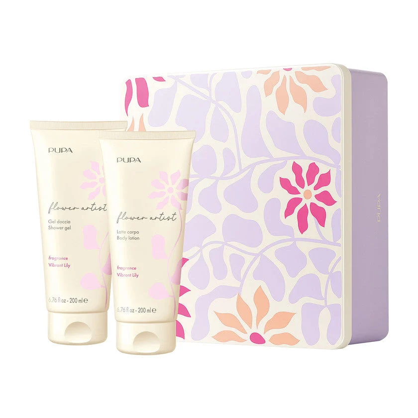 Pupa Flower Artist Kit Latte Doccia 200 Ml + Latte Corpo 200 Ml Vibrant Lily 1 unità