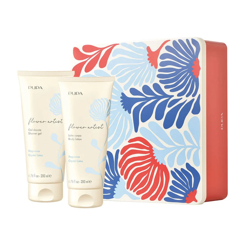 Pupa Flower Artist Kit Latte Doccia 200 Ml + Latte Corpo 200 Ml Crystal Lotus 1 unità