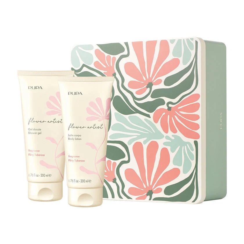 Pupa Flower Artist Kit Latte Doccia 200 Ml + Latte Corpo 200 Ml Flirty Tuberose 1 unità