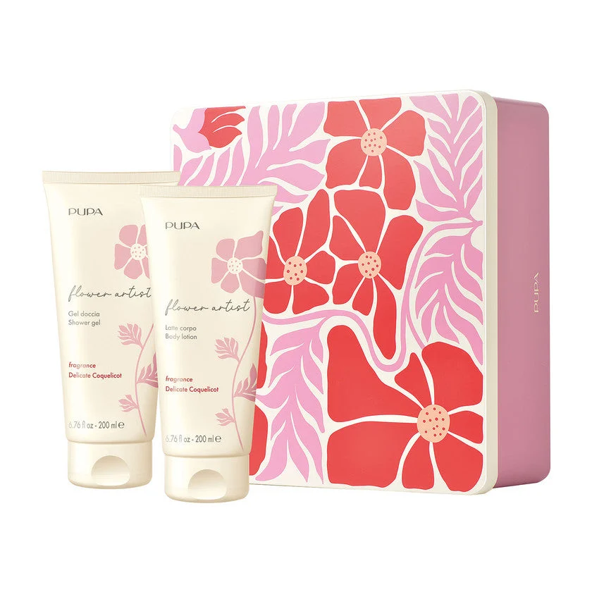 Pupa Flower Artist Kit Latte Doccia 200 Ml + Latte Corpo 200 Ml Delicate Coquelicot 1 unità