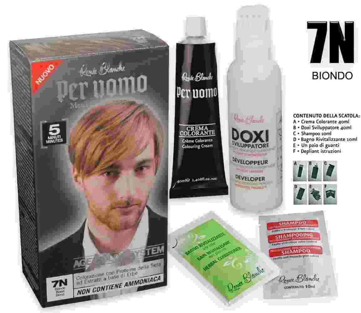 Renee blanche uomo crema colorante 7n biondo