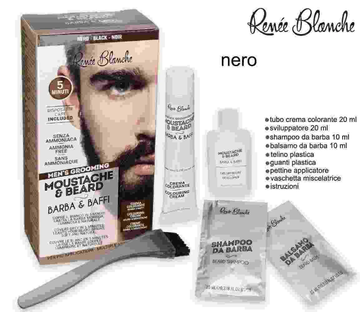 Moustace & beard barba e baffi nero