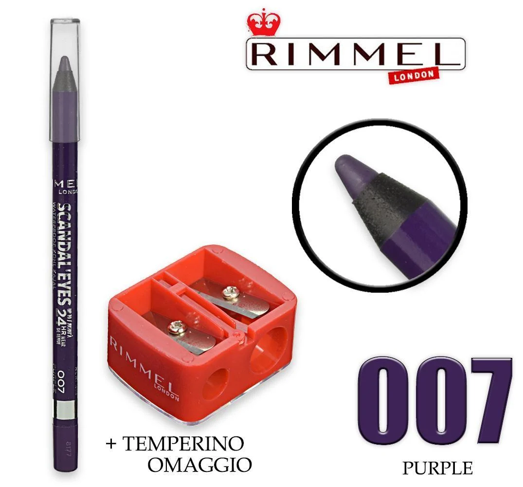 Rimmel matita scandalo occhi 24h 007 viola + temperino