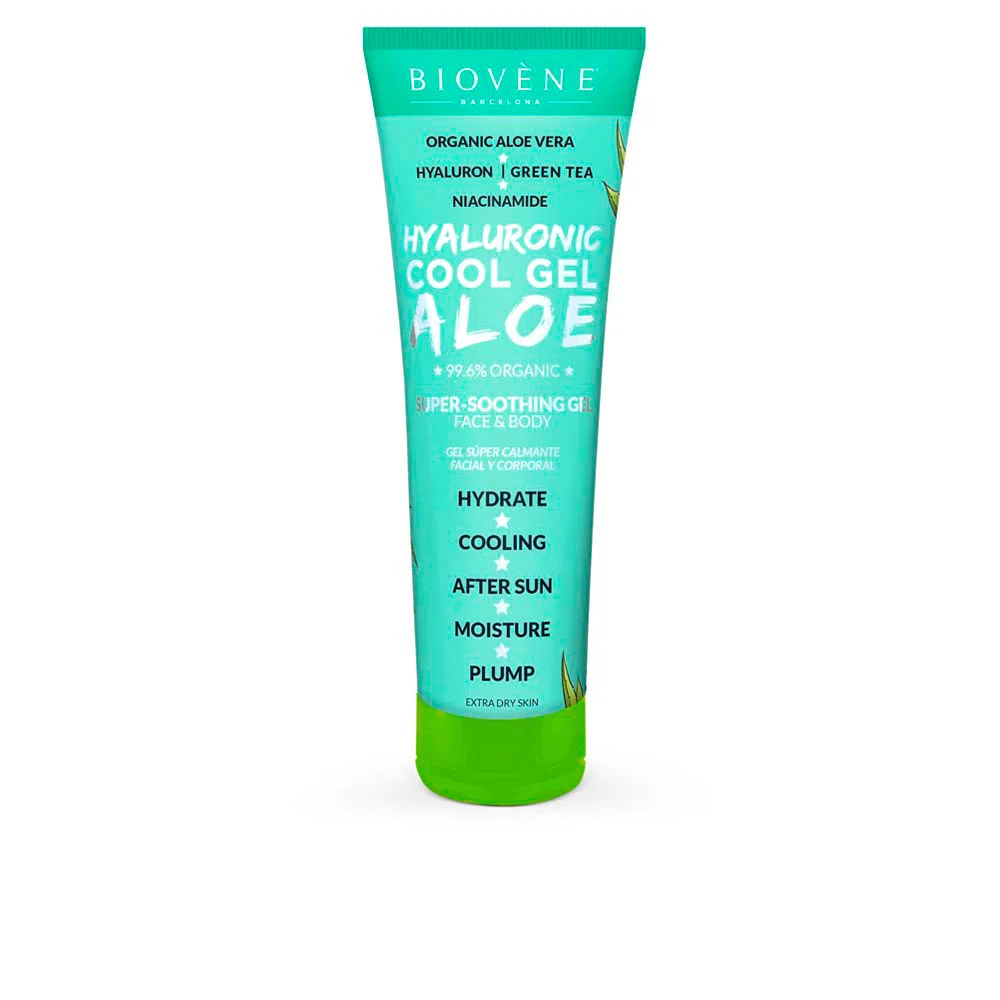 Gel rinfrescante all’acido ialuronico e aloe vera, gel super lenitivo per viso e corpo.