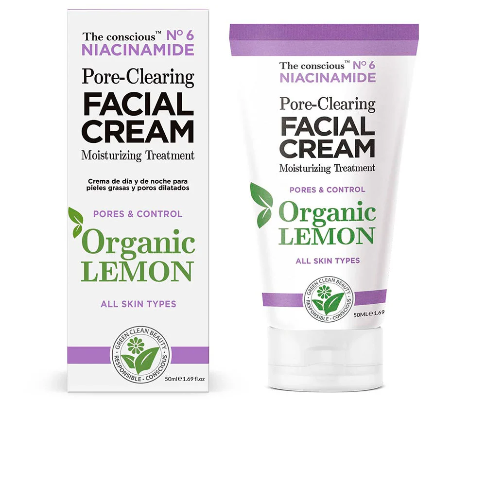 Crema viso NIACINAMIDE al limone biologico per la pulizia dei pori