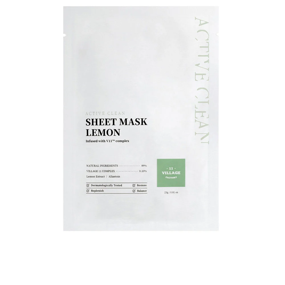 ACTIVE CLEAN maschera in tessuto limone