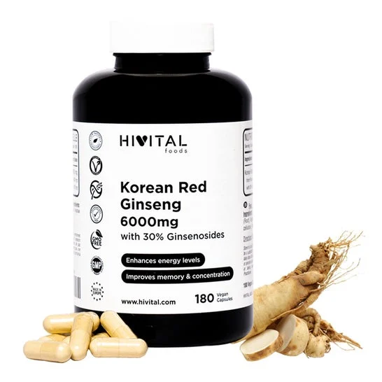 HIVITAL Ginseng rojo coreano 6000 mg 180 cáps