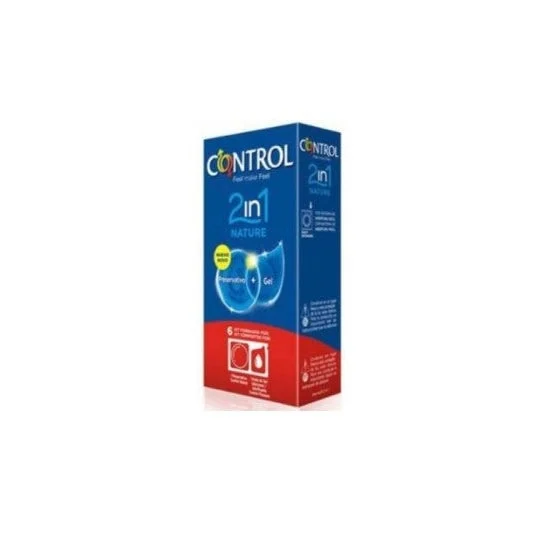 Controllo Natura 2 In 1 Preservativo + Gel 6u