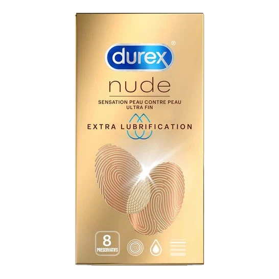 Preservativi Durex Nude Extra Lubrication 8 unità