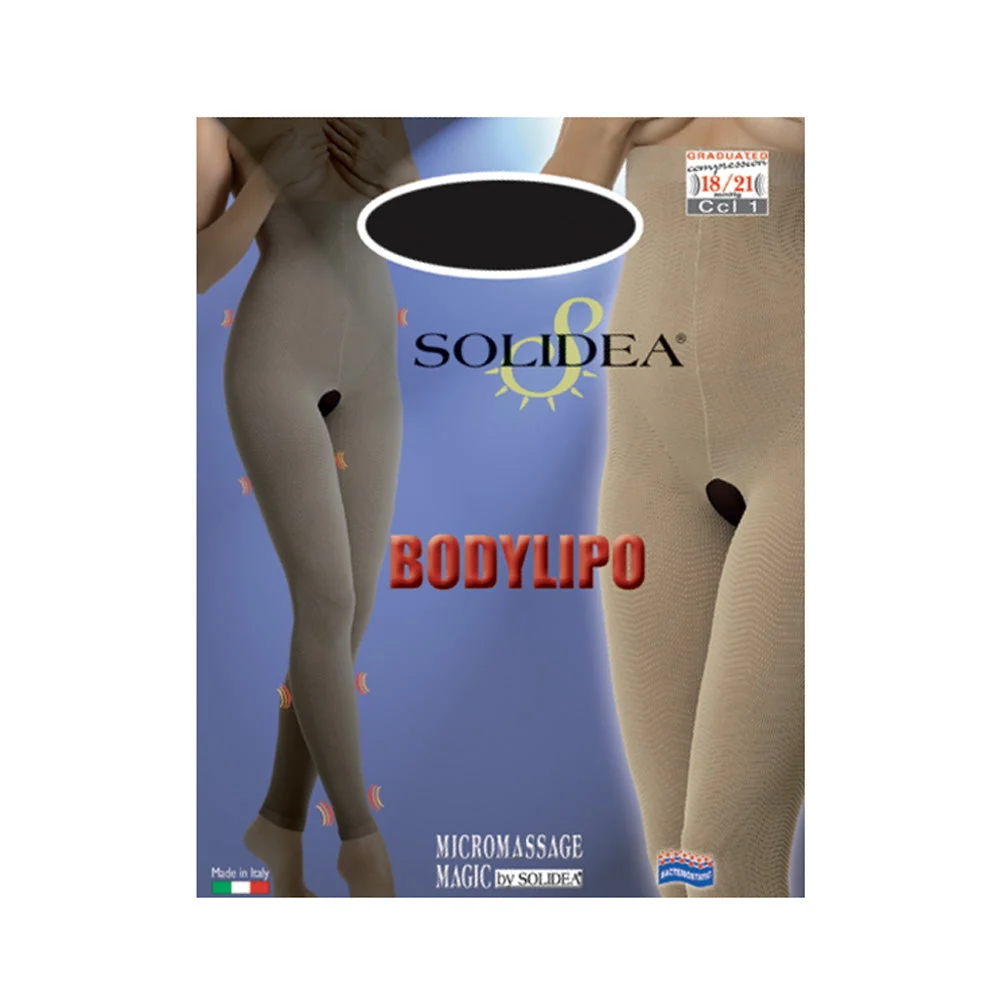 Solidea Bodylipo Leggings Vita Alta Compressione Graduata 18/21mmHg 1S Nero